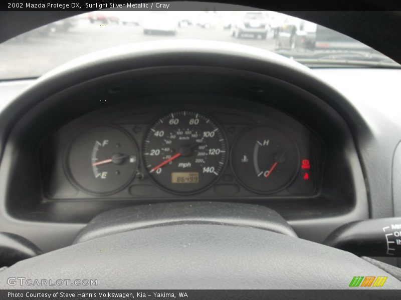 Sunlight Silver Metallic / Gray 2002 Mazda Protege DX