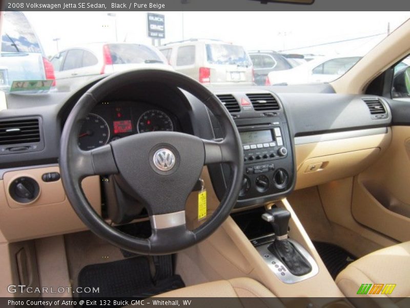 Black / Pure Beige 2008 Volkswagen Jetta SE Sedan