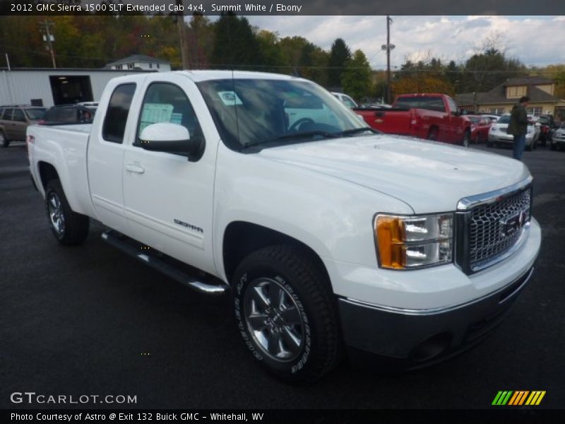 Summit White / Ebony 2012 GMC Sierra 1500 SLT Extended Cab 4x4