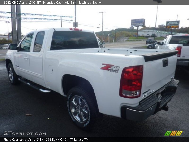Summit White / Ebony 2012 GMC Sierra 1500 SLT Extended Cab 4x4