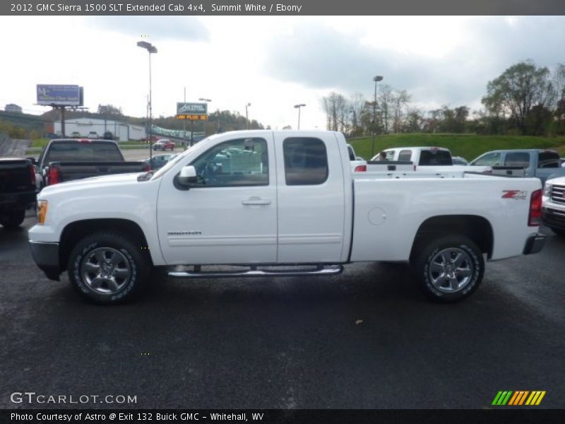 Summit White / Ebony 2012 GMC Sierra 1500 SLT Extended Cab 4x4
