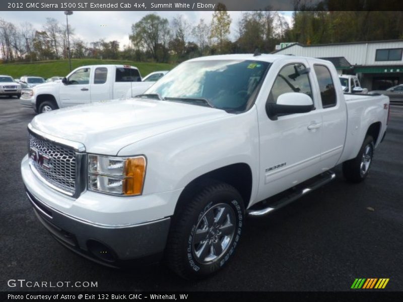 Summit White / Ebony 2012 GMC Sierra 1500 SLT Extended Cab 4x4