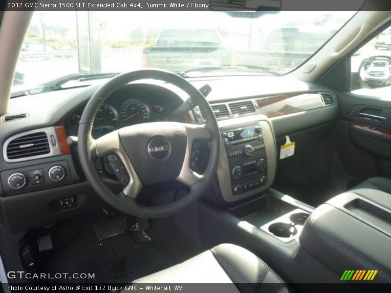 Summit White / Ebony 2012 GMC Sierra 1500 SLT Extended Cab 4x4
