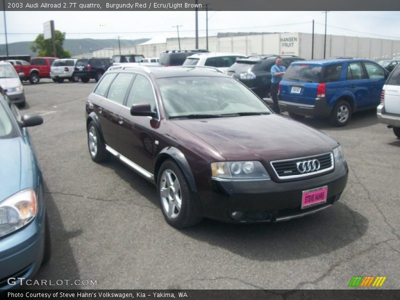 Burgundy Red / Ecru/Light Brown 2003 Audi Allroad 2.7T quattro