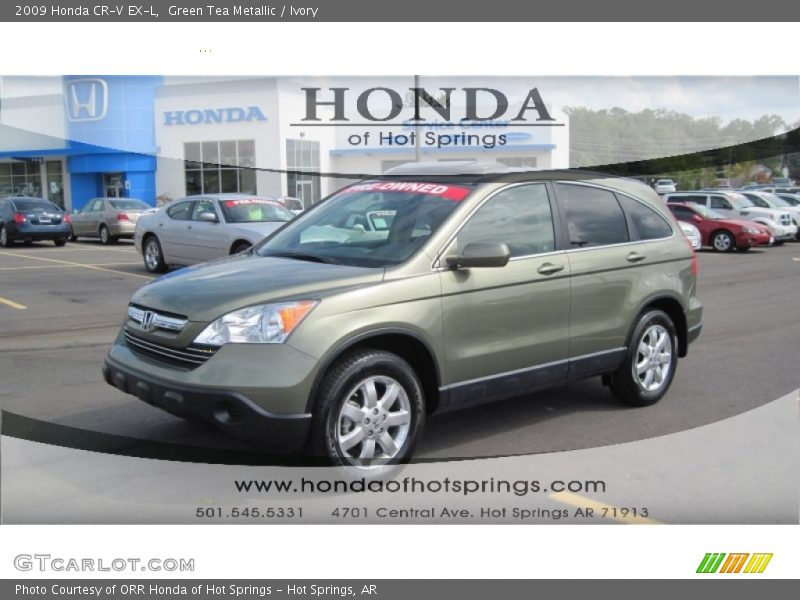 Green Tea Metallic / Ivory 2009 Honda CR-V EX-L