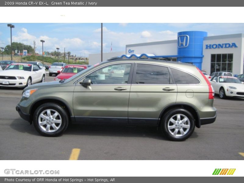 Green Tea Metallic / Ivory 2009 Honda CR-V EX-L