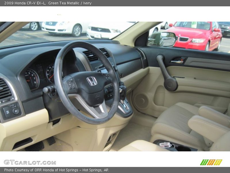 Green Tea Metallic / Ivory 2009 Honda CR-V EX-L