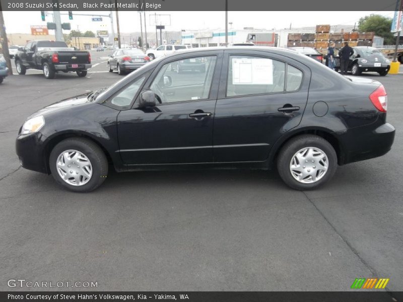 Black Pearl Metallic / Beige 2008 Suzuki SX4 Sedan