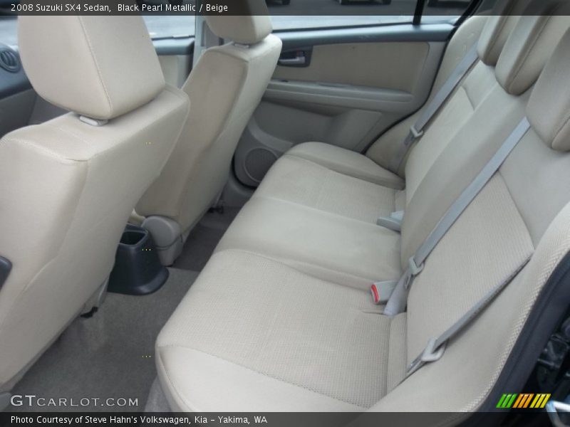 Black Pearl Metallic / Beige 2008 Suzuki SX4 Sedan