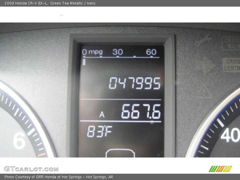 Green Tea Metallic / Ivory 2009 Honda CR-V EX-L