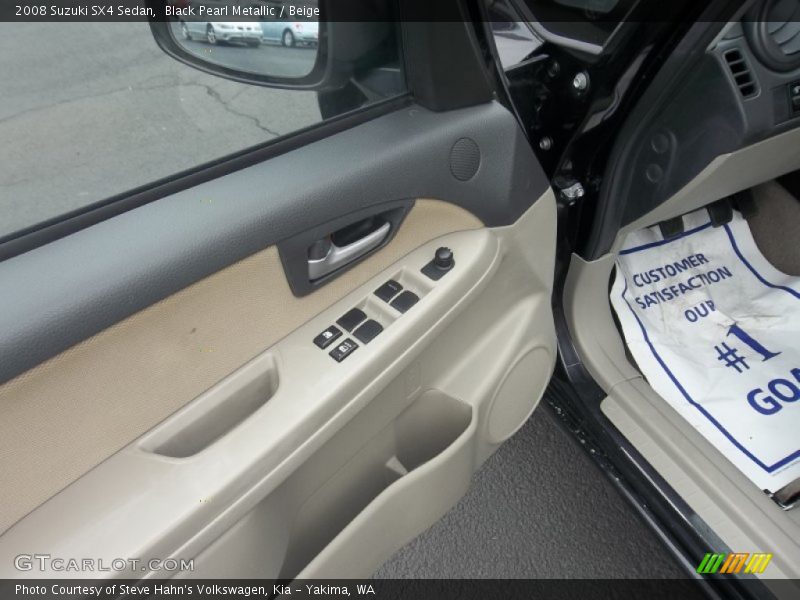 Black Pearl Metallic / Beige 2008 Suzuki SX4 Sedan