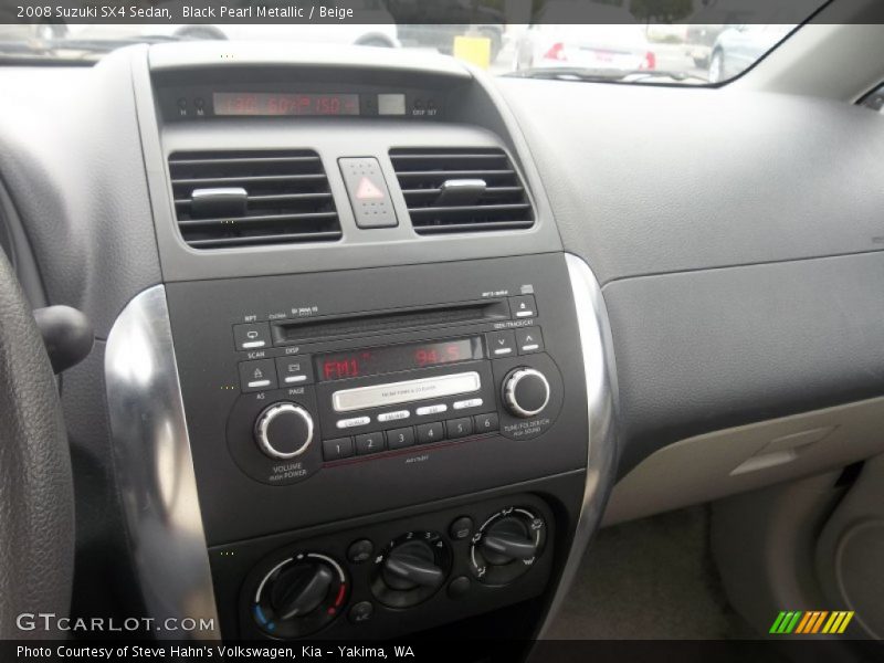 Black Pearl Metallic / Beige 2008 Suzuki SX4 Sedan