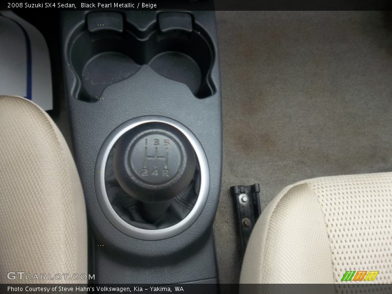 Black Pearl Metallic / Beige 2008 Suzuki SX4 Sedan