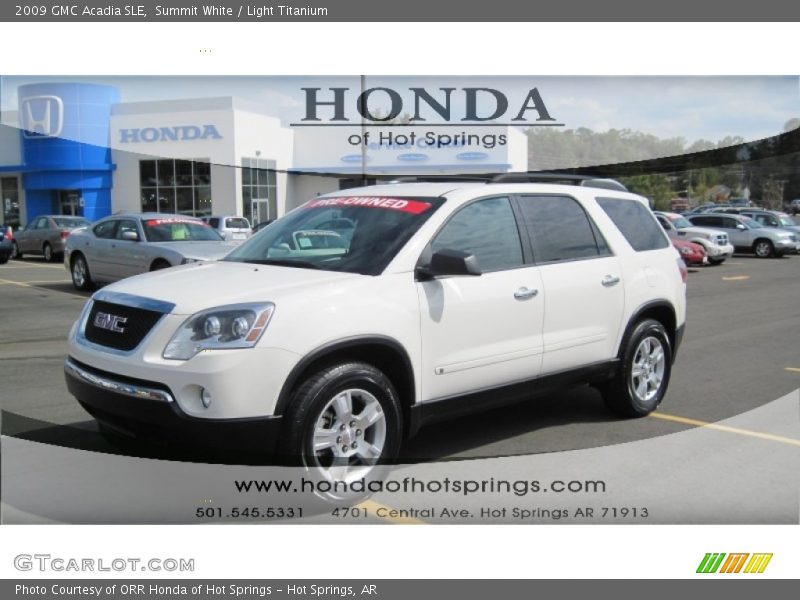 Summit White / Light Titanium 2009 GMC Acadia SLE