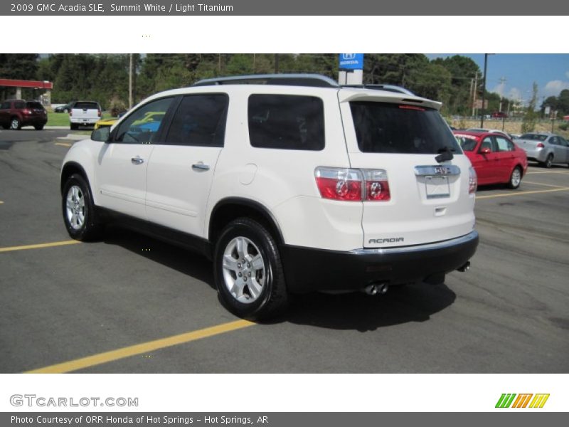 Summit White / Light Titanium 2009 GMC Acadia SLE