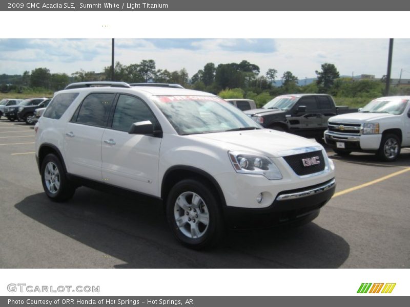 Summit White / Light Titanium 2009 GMC Acadia SLE