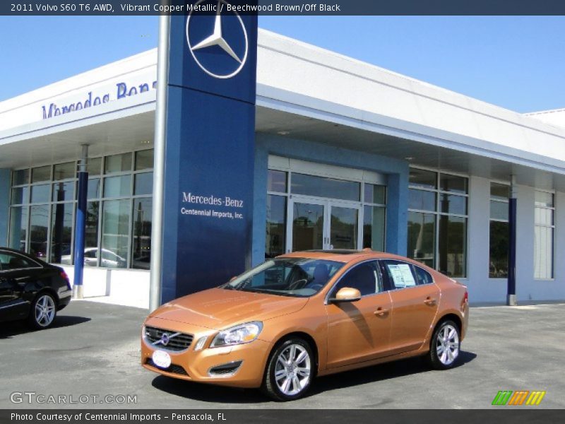 Vibrant Copper Metallic / Beechwood Brown/Off Black 2011 Volvo S60 T6 AWD