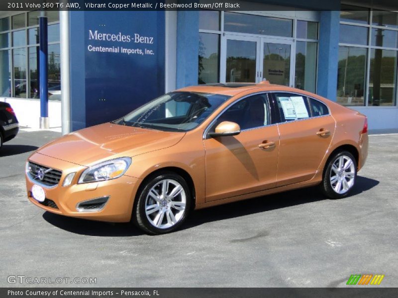 Vibrant Copper Metallic / Beechwood Brown/Off Black 2011 Volvo S60 T6 AWD