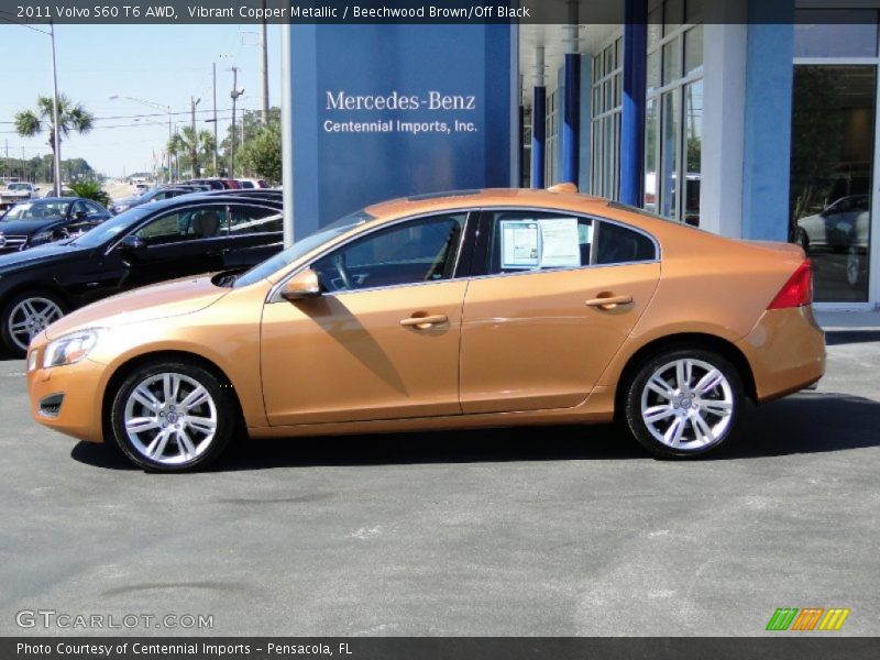 Vibrant Copper Metallic / Beechwood Brown/Off Black 2011 Volvo S60 T6 AWD