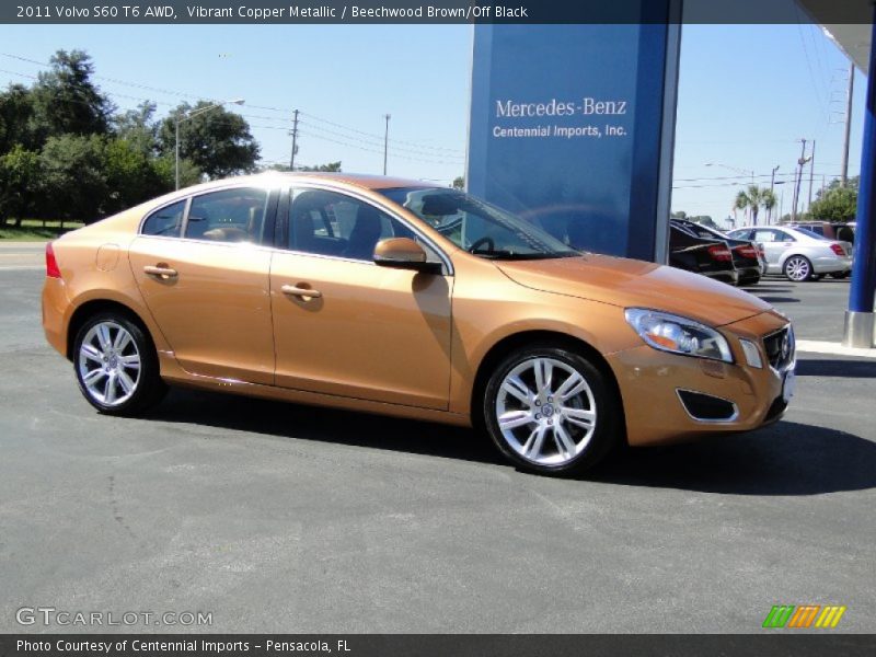 Vibrant Copper Metallic / Beechwood Brown/Off Black 2011 Volvo S60 T6 AWD