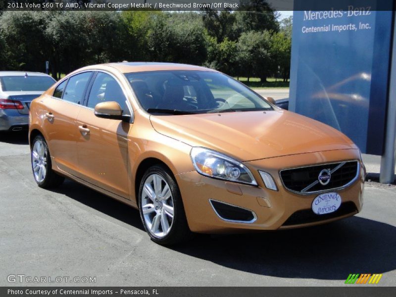 Vibrant Copper Metallic / Beechwood Brown/Off Black 2011 Volvo S60 T6 AWD
