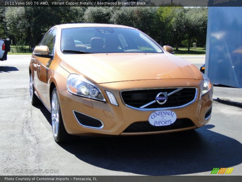 Vibrant Copper Metallic / Beechwood Brown/Off Black 2011 Volvo S60 T6 AWD