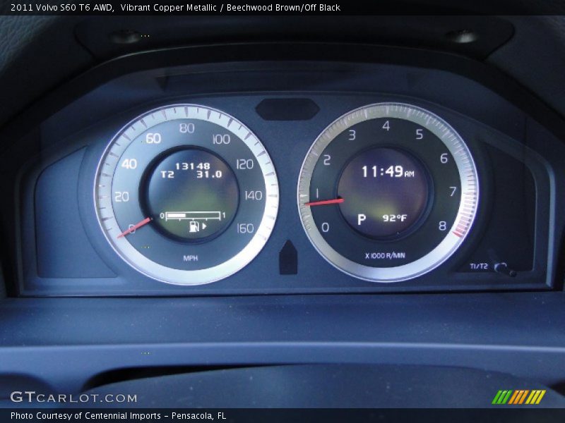 Vibrant Copper Metallic / Beechwood Brown/Off Black 2011 Volvo S60 T6 AWD