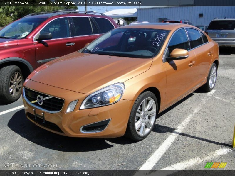 Vibrant Copper Metallic / Beechwood Brown/Off Black 2011 Volvo S60 T6 AWD