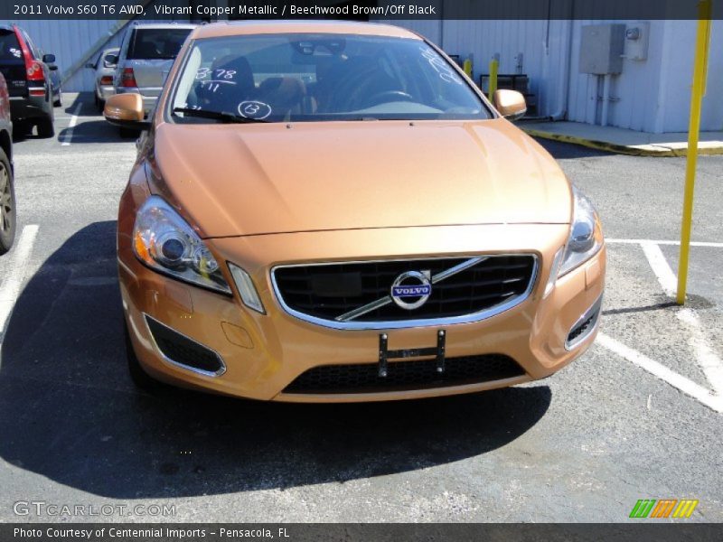 Vibrant Copper Metallic / Beechwood Brown/Off Black 2011 Volvo S60 T6 AWD