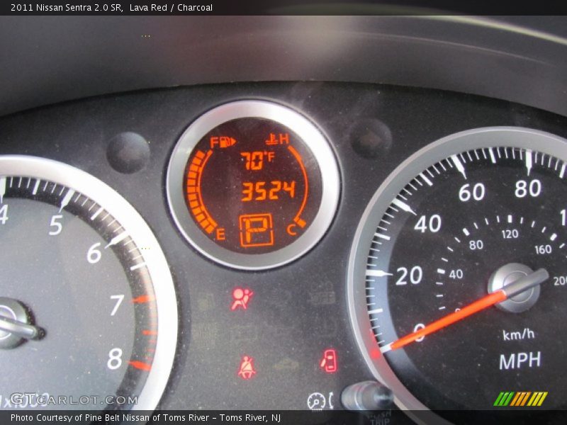 Lava Red / Charcoal 2011 Nissan Sentra 2.0 SR