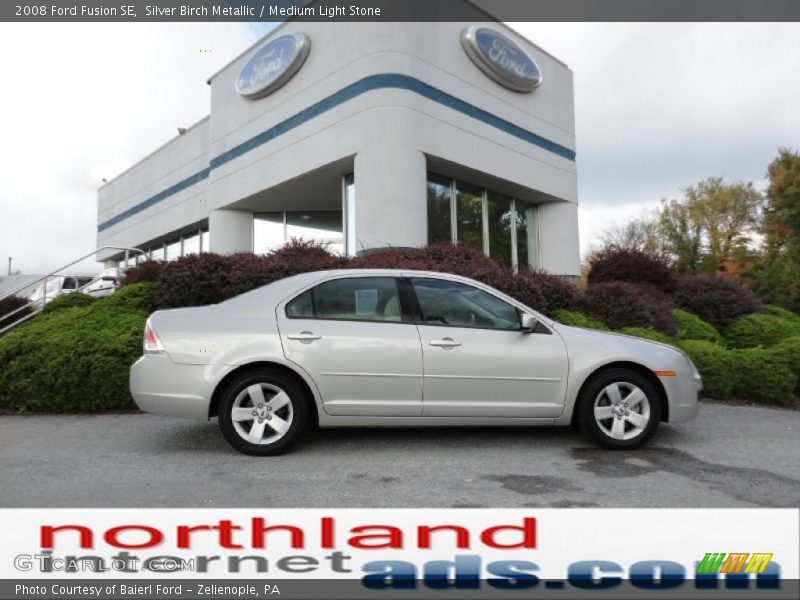Silver Birch Metallic / Medium Light Stone 2008 Ford Fusion SE