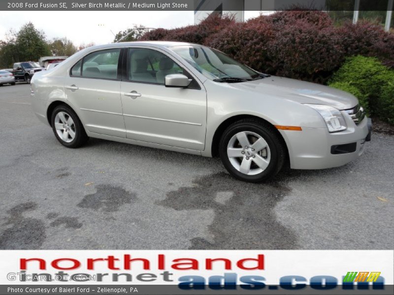 Silver Birch Metallic / Medium Light Stone 2008 Ford Fusion SE