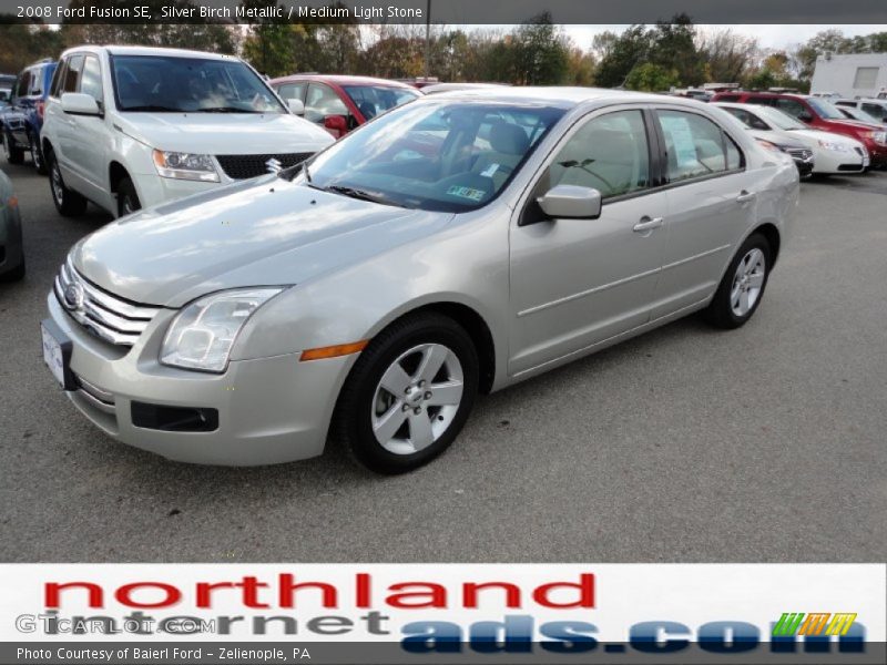 Silver Birch Metallic / Medium Light Stone 2008 Ford Fusion SE