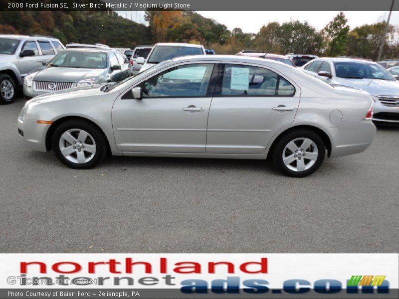 Silver Birch Metallic / Medium Light Stone 2008 Ford Fusion SE