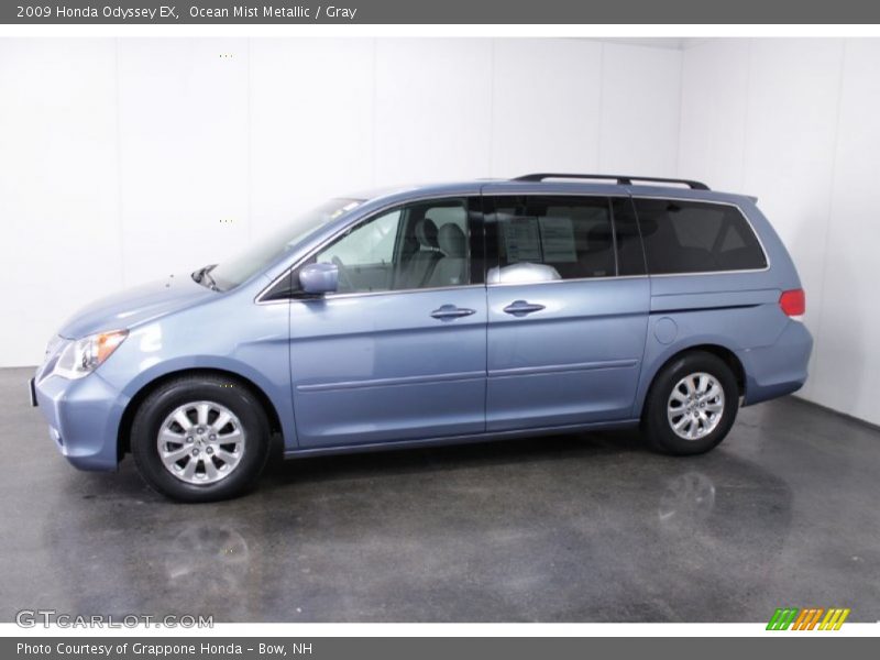 Ocean Mist Metallic / Gray 2009 Honda Odyssey EX