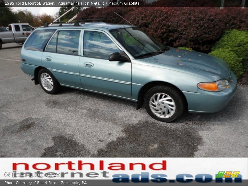Aquamarine Frost Metallic / Medium Graphite 1999 Ford Escort SE Wagon