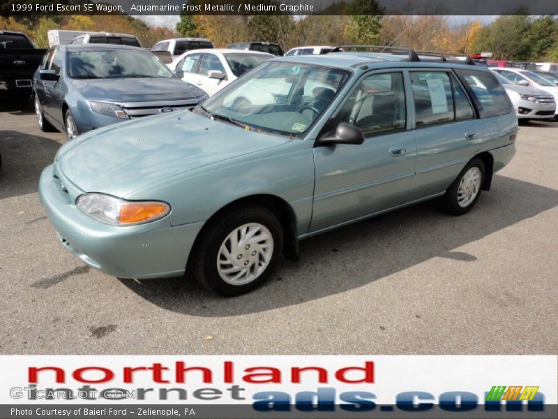 Aquamarine Frost Metallic / Medium Graphite 1999 Ford Escort SE Wagon