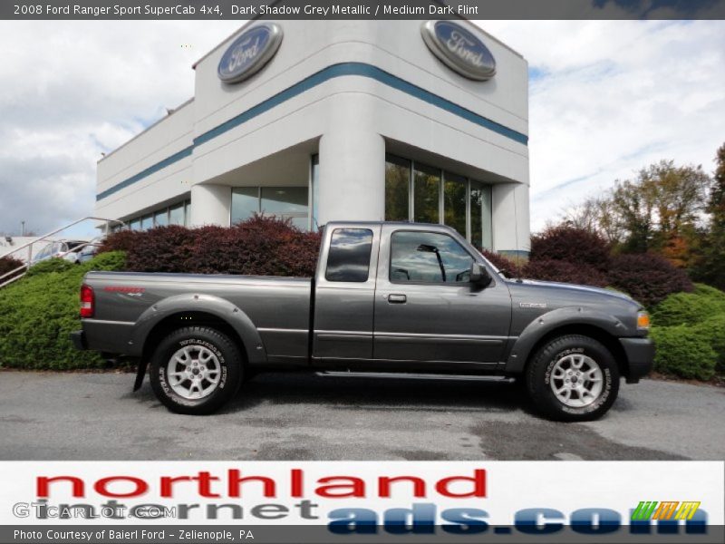 Dark Shadow Grey Metallic / Medium Dark Flint 2008 Ford Ranger Sport SuperCab 4x4