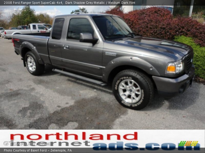 Dark Shadow Grey Metallic / Medium Dark Flint 2008 Ford Ranger Sport SuperCab 4x4