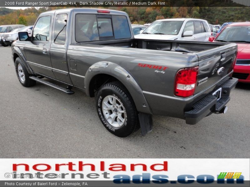 Dark Shadow Grey Metallic / Medium Dark Flint 2008 Ford Ranger Sport SuperCab 4x4