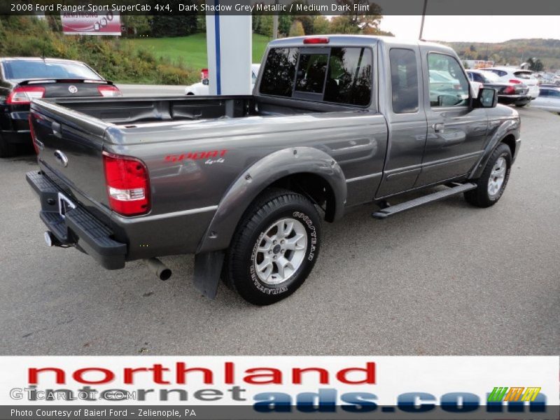 Dark Shadow Grey Metallic / Medium Dark Flint 2008 Ford Ranger Sport SuperCab 4x4