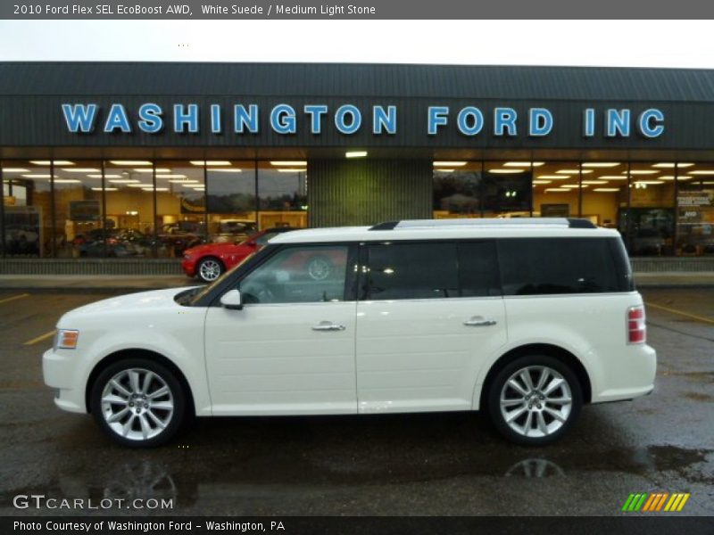 White Suede / Medium Light Stone 2010 Ford Flex SEL EcoBoost AWD