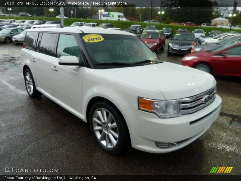 White Suede / Medium Light Stone 2010 Ford Flex SEL EcoBoost AWD