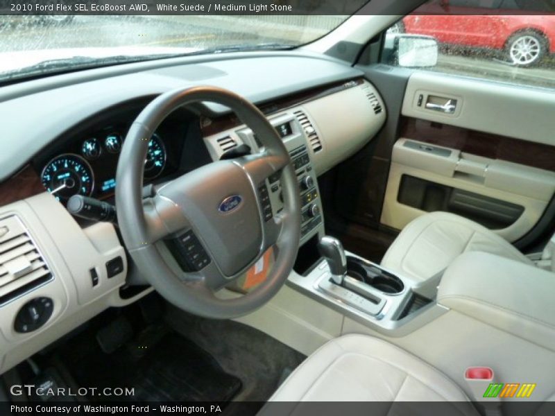 White Suede / Medium Light Stone 2010 Ford Flex SEL EcoBoost AWD