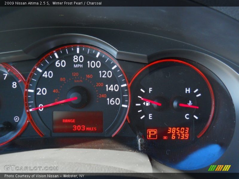 Winter Frost Pearl / Charcoal 2009 Nissan Altima 2.5 S