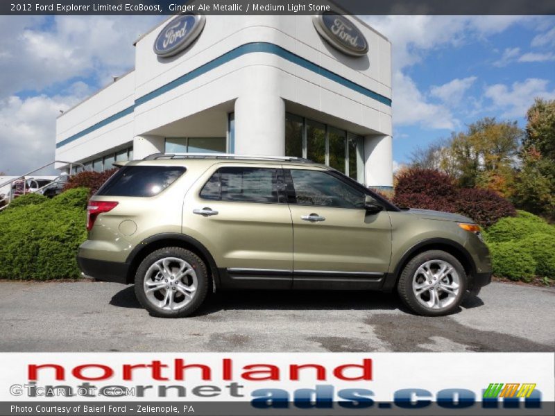 Ginger Ale Metallic / Medium Light Stone 2012 Ford Explorer Limited EcoBoost