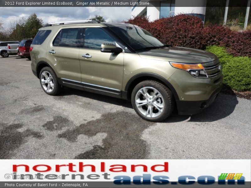 Ginger Ale Metallic / Medium Light Stone 2012 Ford Explorer Limited EcoBoost