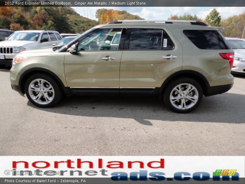 Ginger Ale Metallic / Medium Light Stone 2012 Ford Explorer Limited EcoBoost