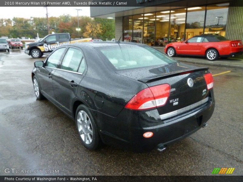Tuxedo Black Metallic / Camel 2010 Mercury Milan V6 Premier AWD