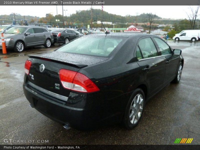 Tuxedo Black Metallic / Camel 2010 Mercury Milan V6 Premier AWD